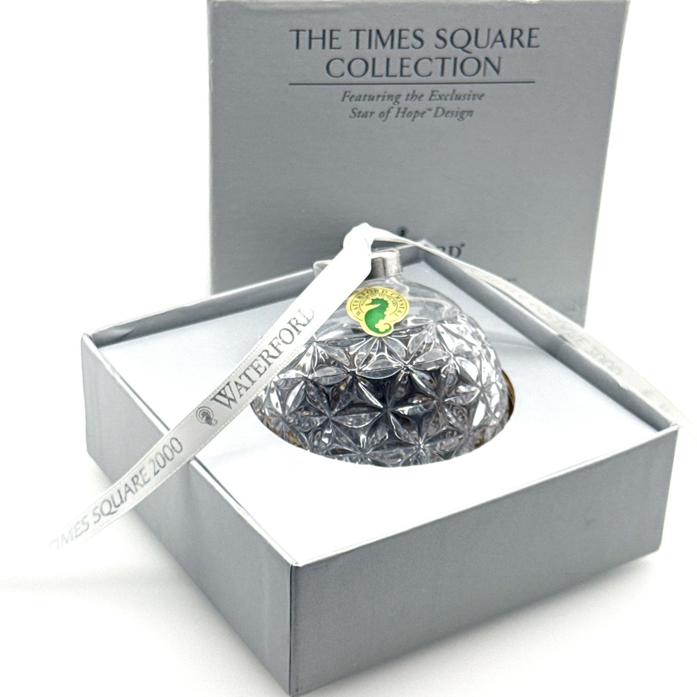 Waterford Crystal Times Square 2000 Ball Ornament Star of Hope Millennium Box